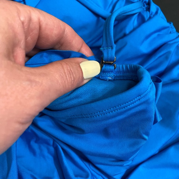 Kenneth Cole Tummy Toner Tankini Top Swimsuit Women’s size S Turquoise blue - Picture 7 of 14